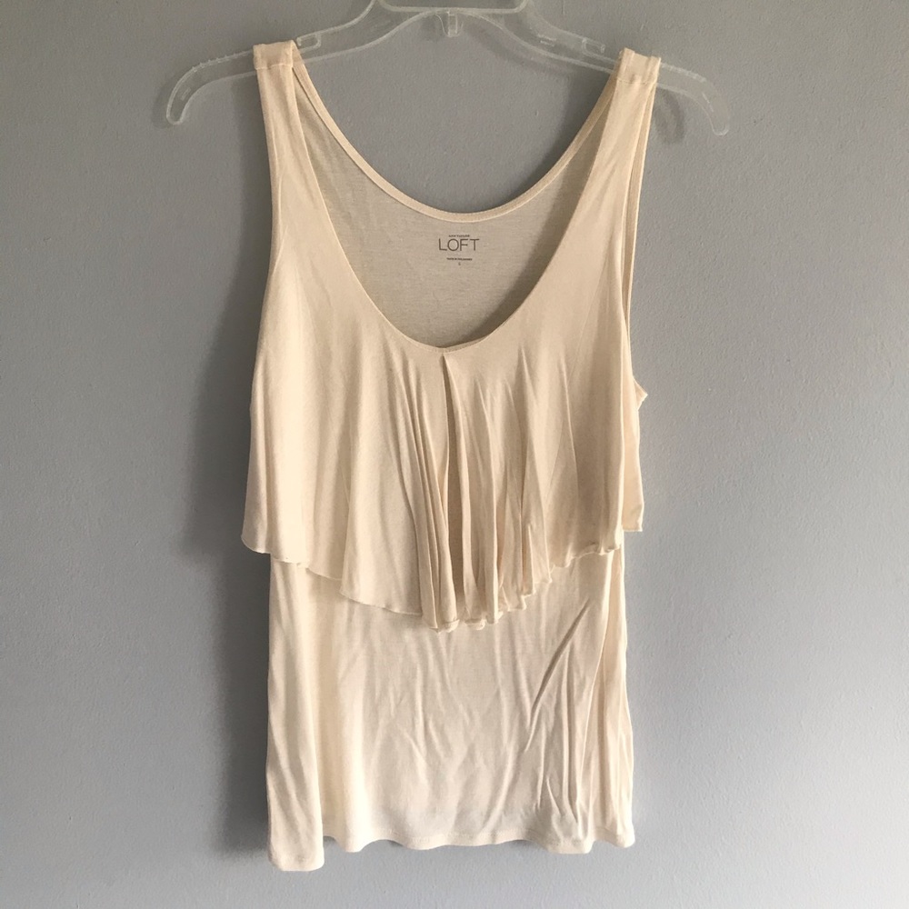 Ann Taylor Loft | Basic tank with ruffle